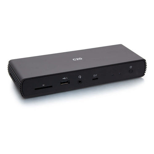 C2G54537 | Thunderbolt™ 4 USB-C® 10-in1 Dual Display Docking Station with Ethernet, USB, SD Card Reader, 3.5mm Audio and Power Delivery up to 90W - 4K 60Hz (TAA Compliant) Series