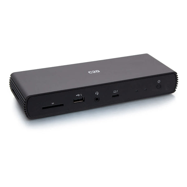 C2G54537 | Thunderbolt™ 4 USB-C® 10-in1 Dual Display Docking Station with Ethernet, USB, SD Card Reader, 3.5mm Audio and Power Delivery up to 90W - 4K 60Hz (TAA Compliant) Series