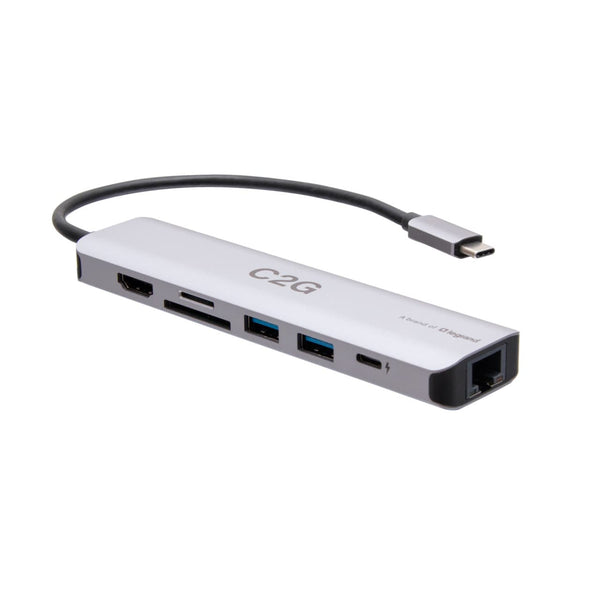 C2G58888 | USB-C® to HDMI®, USB-A, SD Card Reader, Ethernet, and USB-C® Mini Docking Station Series