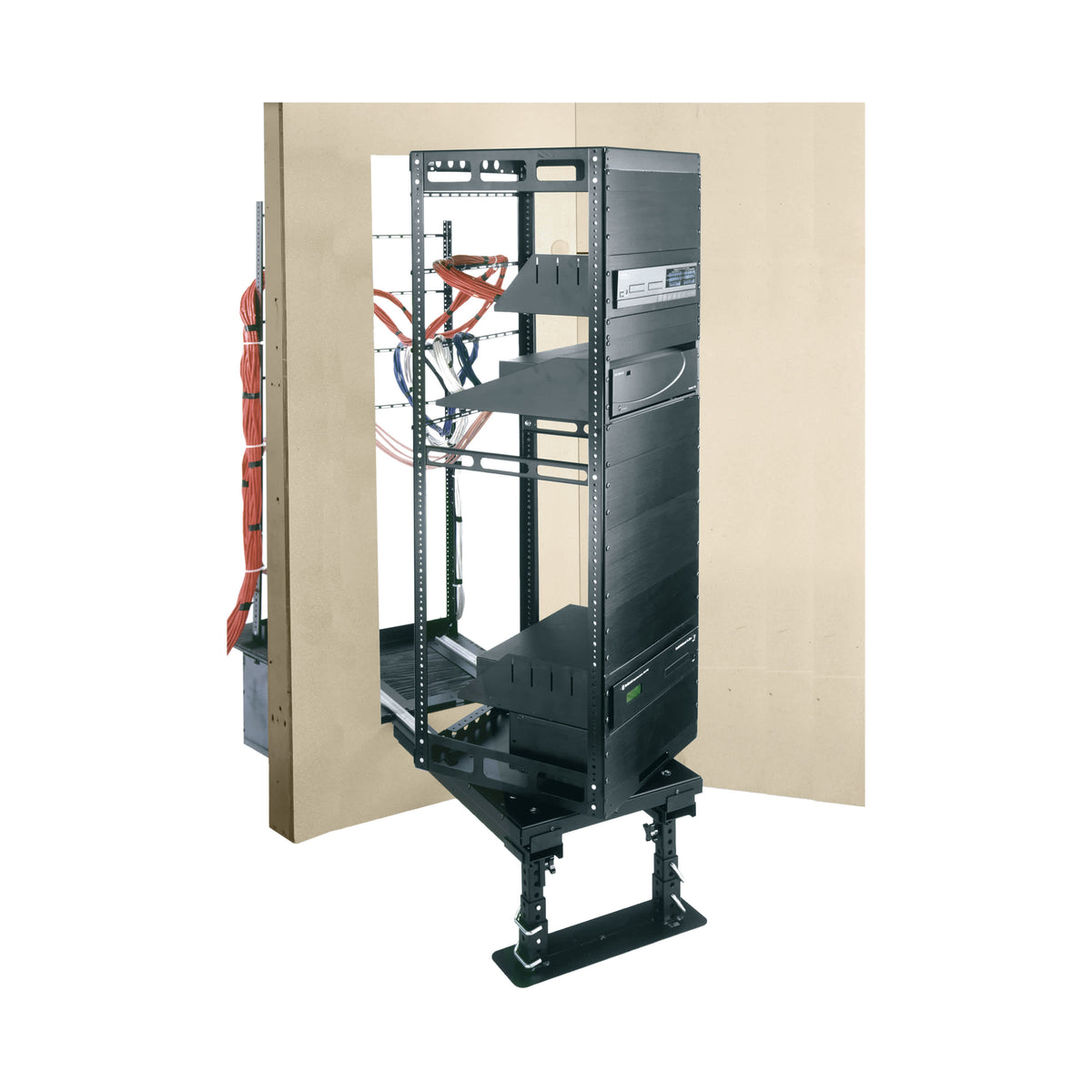 AX-SXR-32 | AX-SXR In-Wall Slide Out Rotating Rack Series
