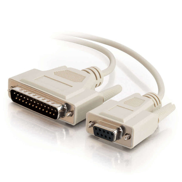 CG02518 | DB9 Female to DB25 Male Serial RS232 Modem Cable Series