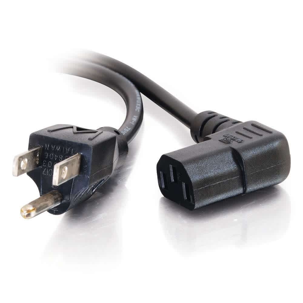 CG27909 | 18 AWG Universal Right Angle Power Cord (NEMA 5-15P to IEC320C13R) Series