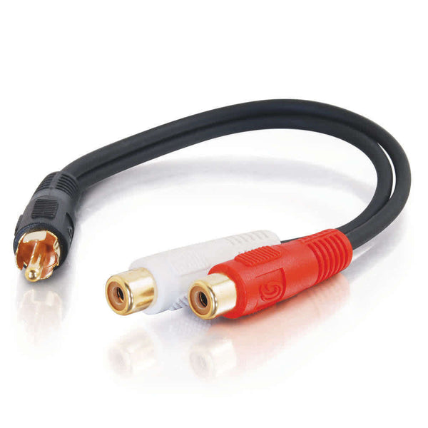 CG03177 | 6 Inch Value Series™ One RCA Mono Male to Two RCA Stereo Female Y-Cable Series