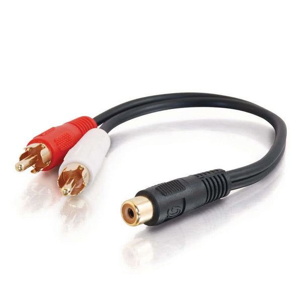CG03181 | 6 Inch Value Series™ One RCA Female to Two RCA Male Y-Cable Series