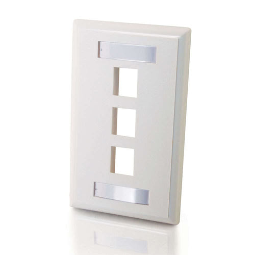 CG03412 | Three Port Keystone Single Gang Wall Plate Series