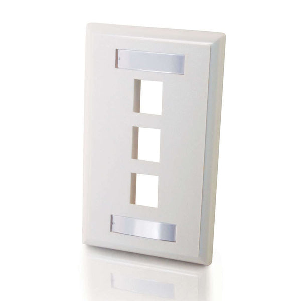 CG03412 | Three Port Keystone Single Gang Wall Plate Series