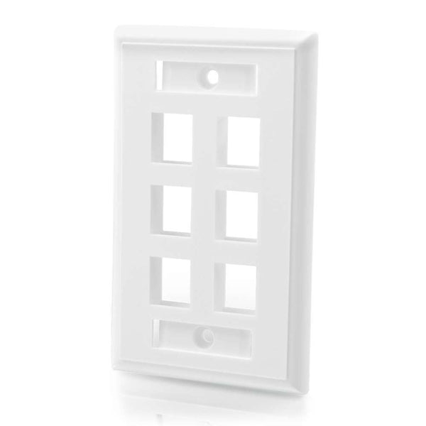 CG03414 | Six Port Keystone Single Gang Wall Plate Series