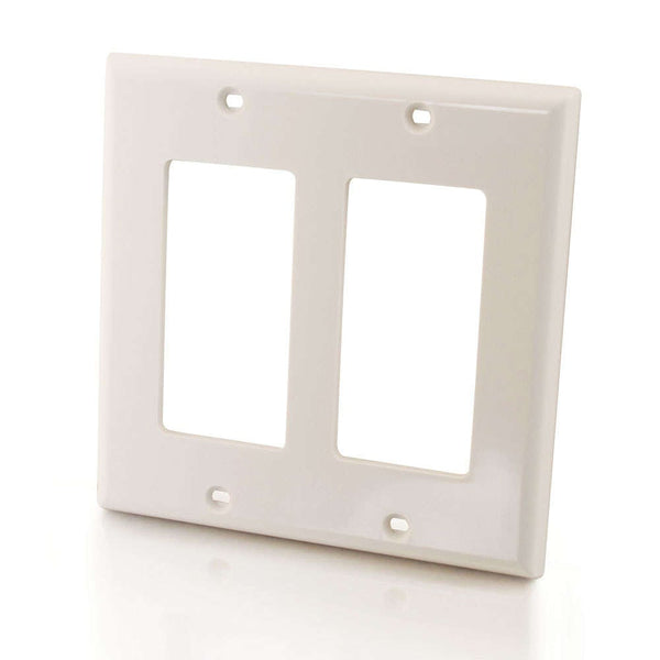 CG03728 | Decorative Two Cutout Double Gang Walls - White Series