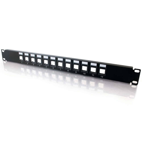 CG03857 | 12-Port Blank Keystone/Multimedia Patch Panel Series