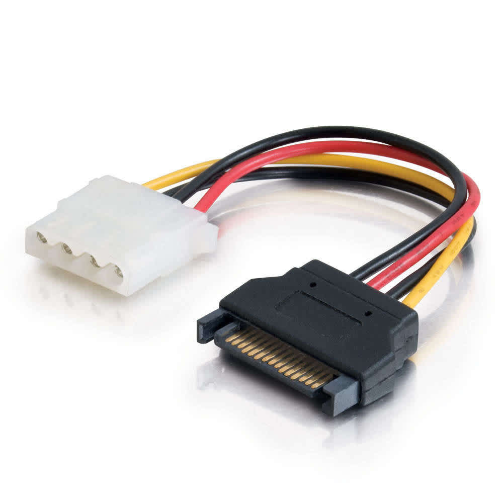 CG10149 | 6 Inch 15-pin Serial ATA Male to LP4 Female Power Cable Series