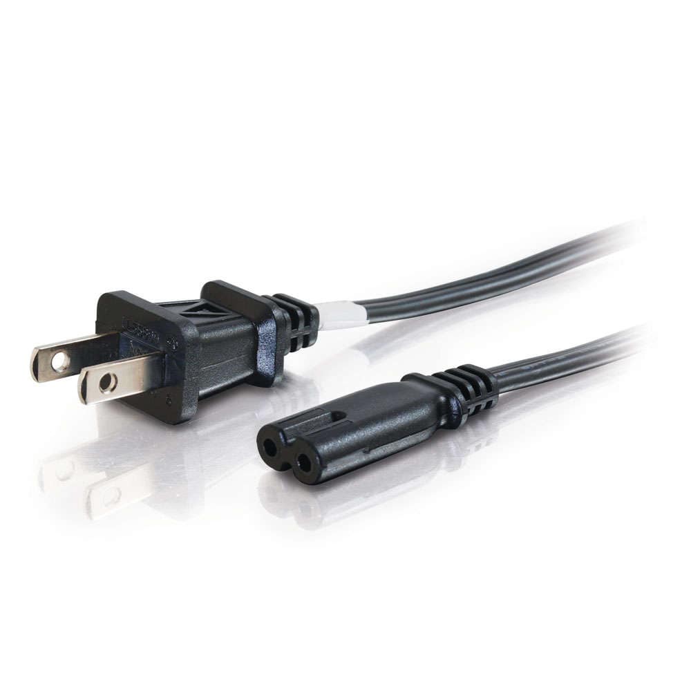 CG27398 | 6ft 18 AWG 2-Slot Non-Polarized Power Cord (NEMA 1-15P to IEC320C7) Series