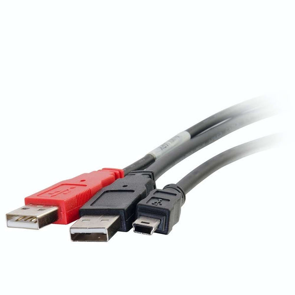 CG28107 | 6 ft USB 2.0 Two A Male to One Mini-B Male Y-Cable Series
