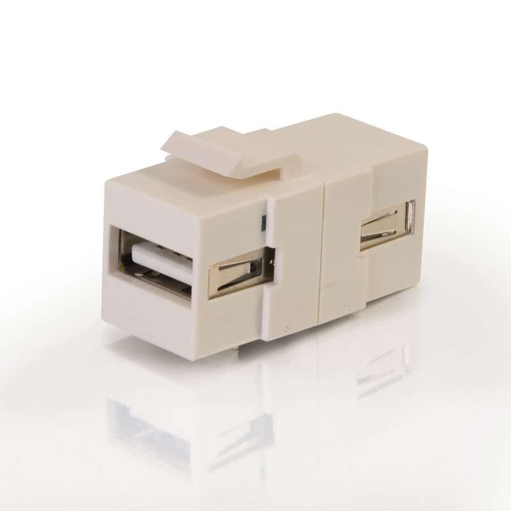 CG28748 | Snap-In USB A/A Female Keystone Insert Module - White Series