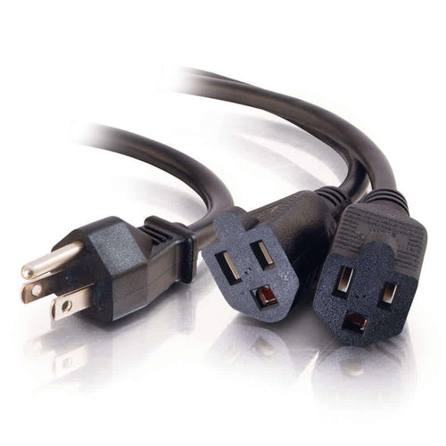 CG29802 | 16 AWG 1-to-2 Power Cord Splitter (1 NEMA 5-15P to 2 NEMA 5-15R) Series