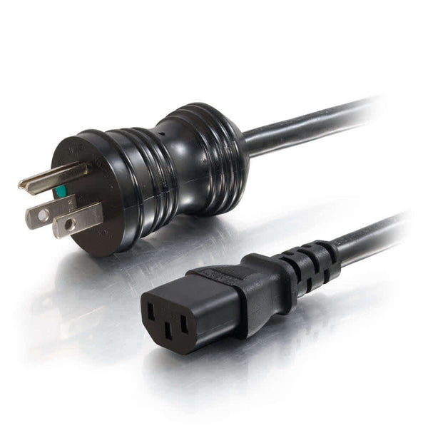 CG48000 | 25 ft 14 AWG Hospital Grade Power Cord (NEMA 5-15P to IEC320C13) - Black Series