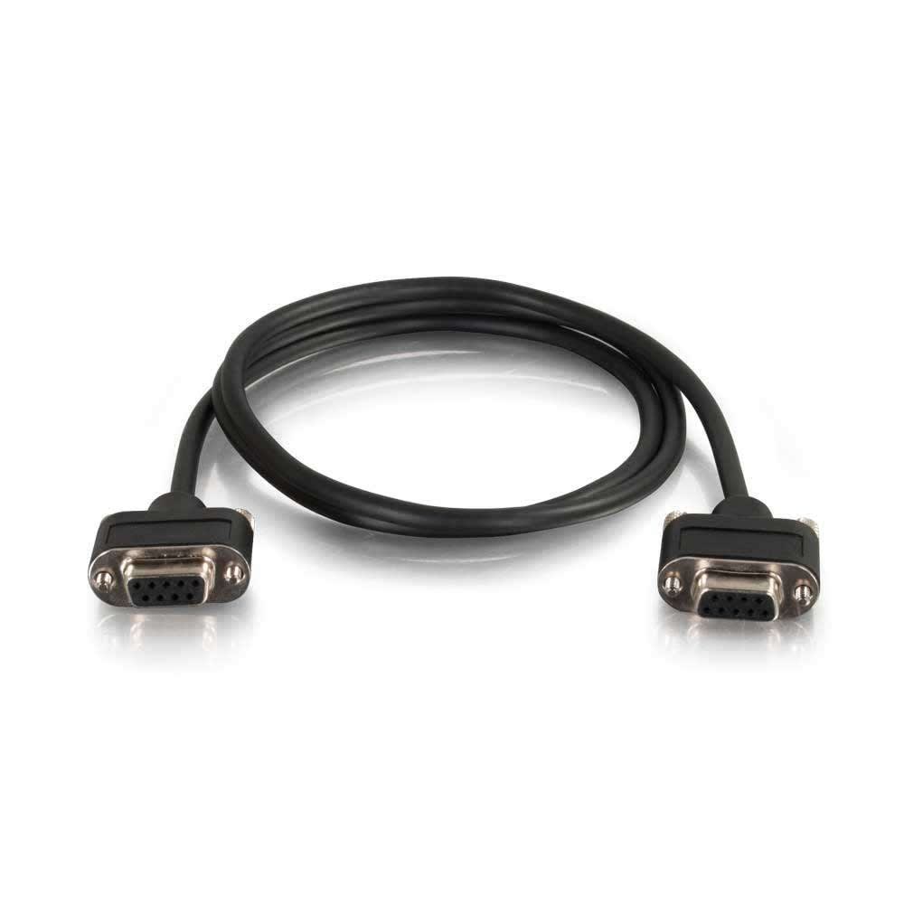 CG52174 | Serial RS232 DB9 Null Modem Cable with Low Profile Connectors F/F - In-Wall CMG-Rated Series