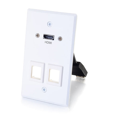 CG60161 | HDMI® Pass Through Single Gang Wall Plate with Two Keystones Series