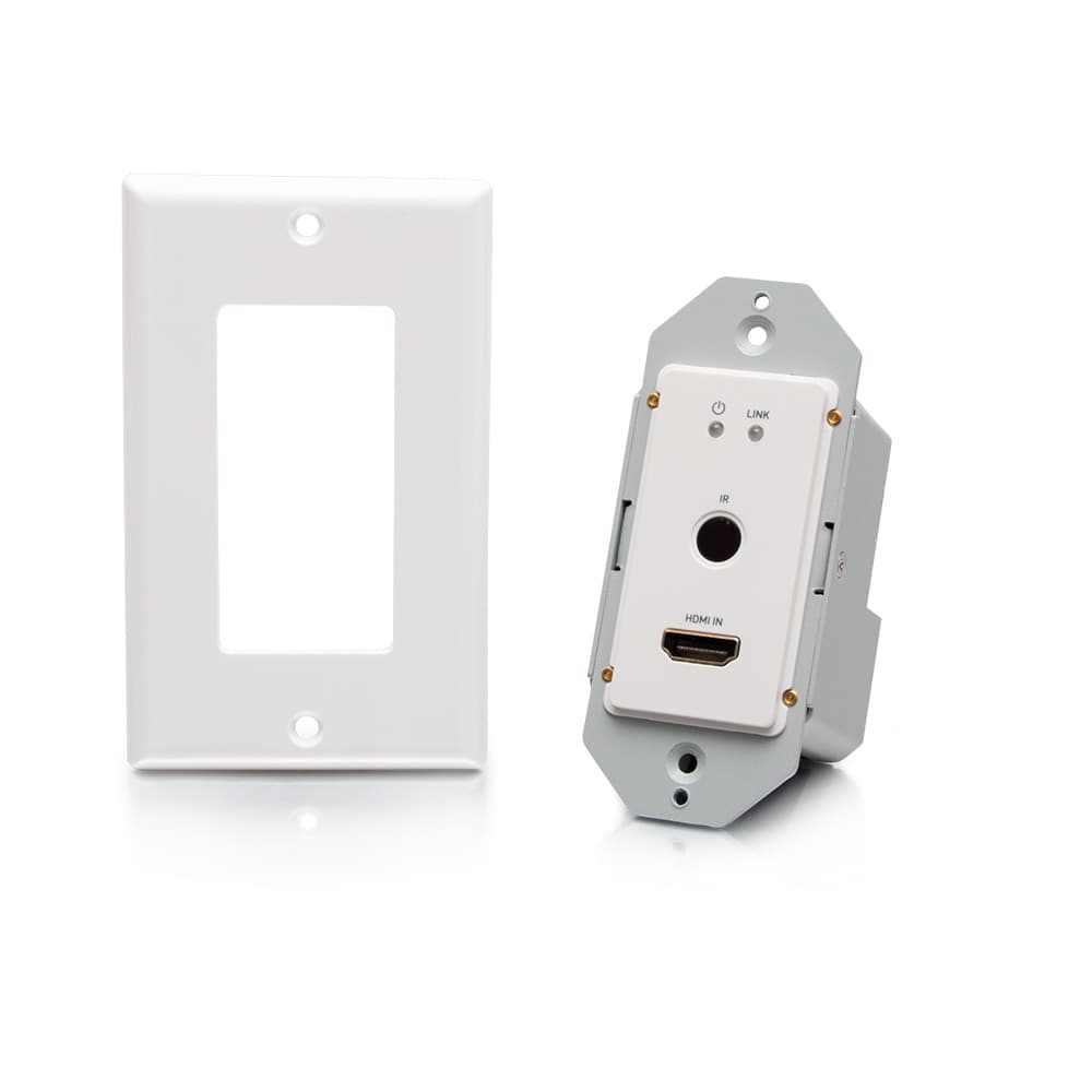 C2G30021 | HDMI HDBaseT + RS232 and IR over Cat Extender Single Gang Wall Plate Transmitter - 4K 60Hz Series
