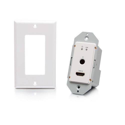 C2G30021 | HDMI HDBaseT + RS232 and IR over Cat Extender Single Gang Wall Plate Transmitter - 4K 60Hz Series