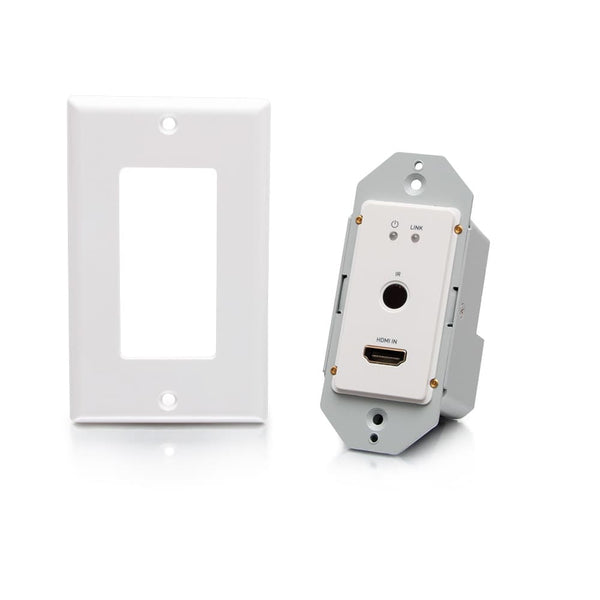 C2G30021 | HDMI HDBaseT + RS232 and IR over Cat Extender Single Gang Wall Plate Transmitter - 4K 60Hz Series