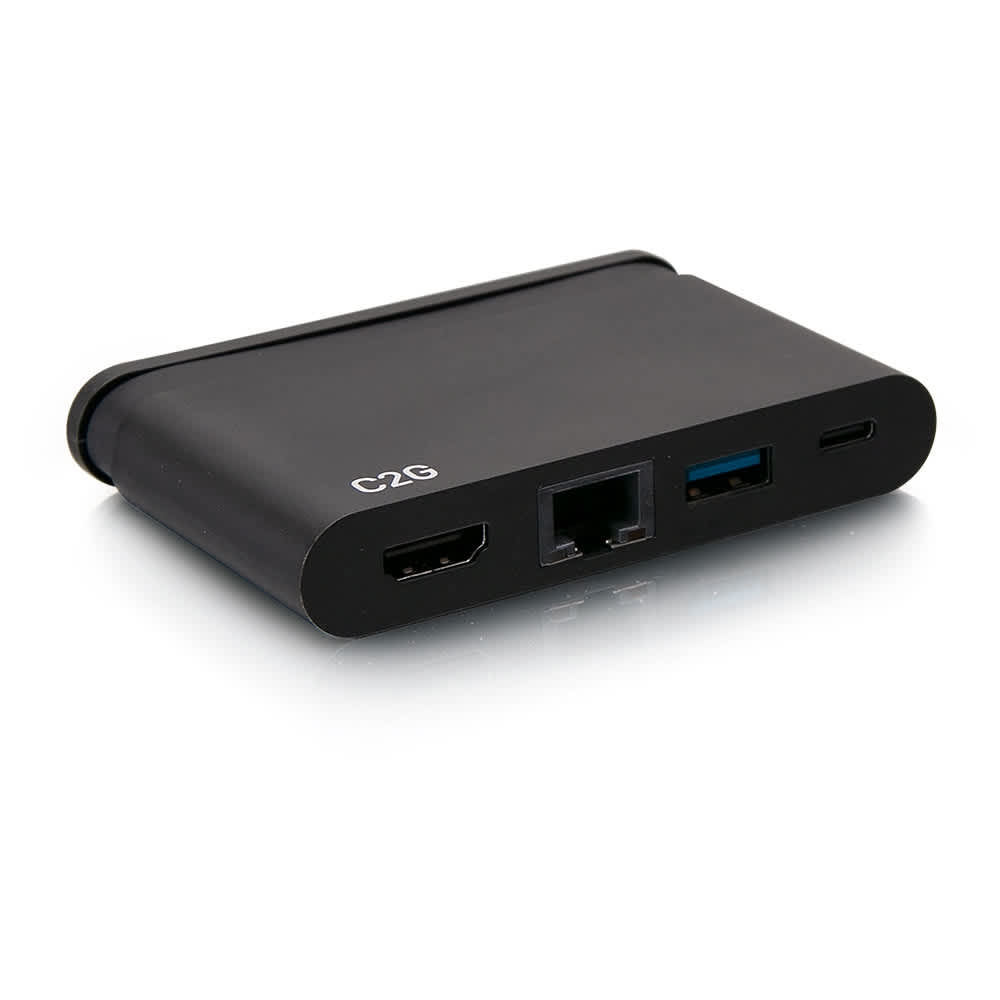 C2G54455 | USB-C® 4-in-1 Compact Dock with HDMI®, USB-A, Ethernet, and USB-C Power Delivery Series