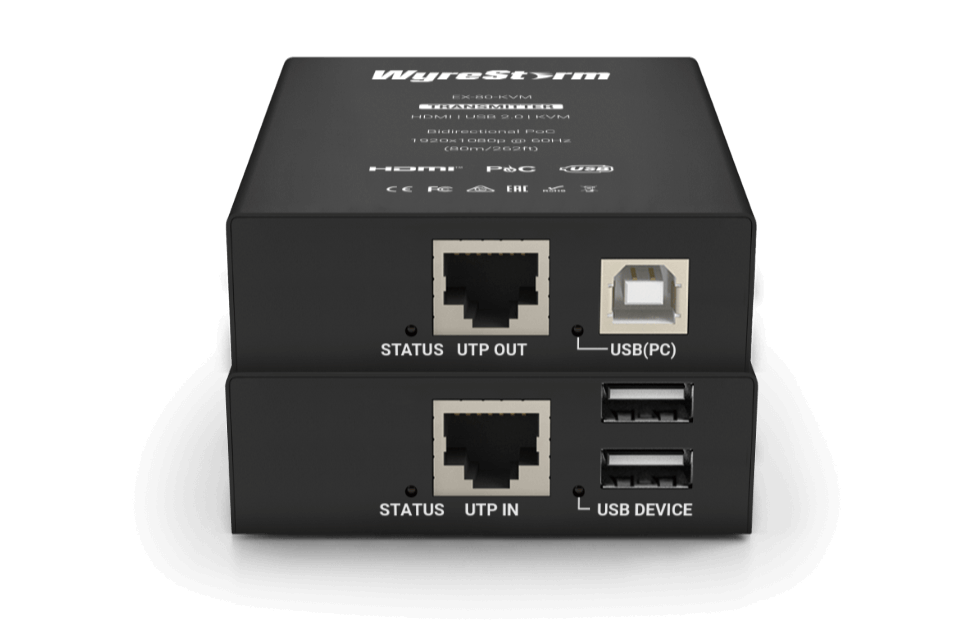 1080p60Hz UTP Extender, USB 2.0, PoC