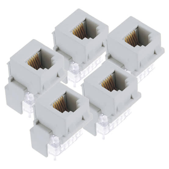 F9042WHV5 | RJ-25 6 Wire Telephone Insert in White Series
