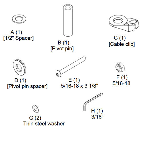 KRA241S | Kontour™ KX K1 K2 Hardware Kits Series