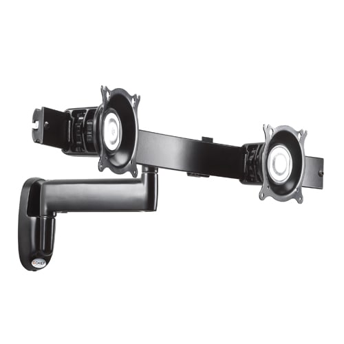 KWS220B | Single Arm Articulating Wall Mount, Dual Monitor Array Series