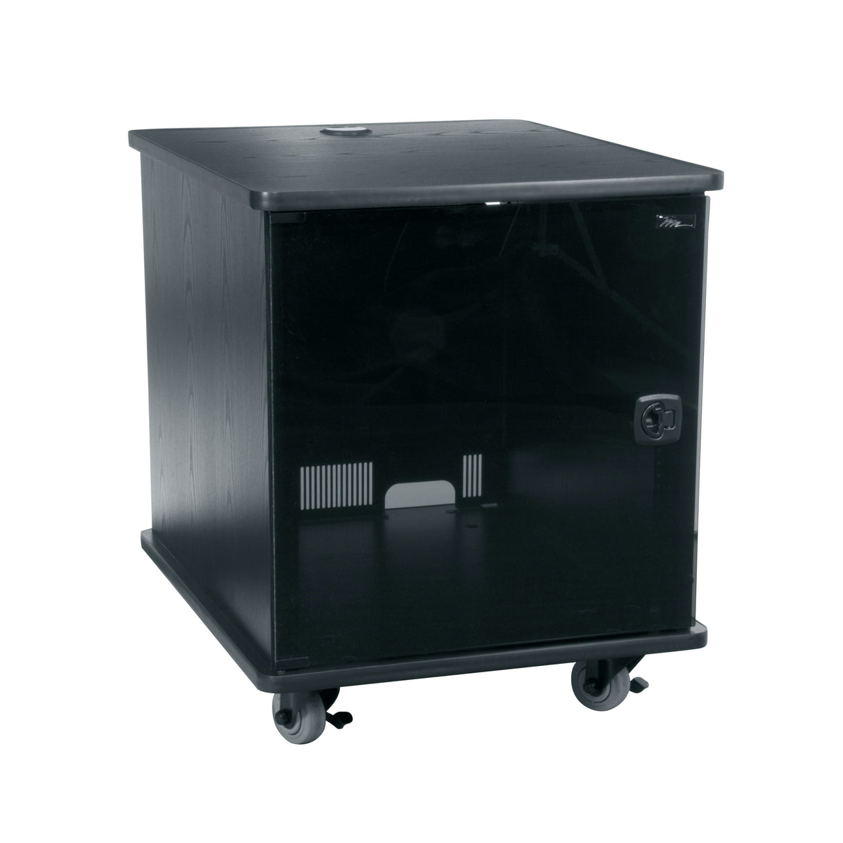 wood furniture rack with grained ebony ash finish