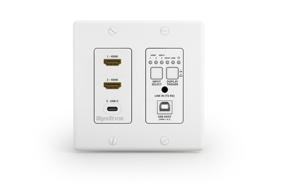3-Input In-wall HDBaseT Transmitter  with USB  host and CEC