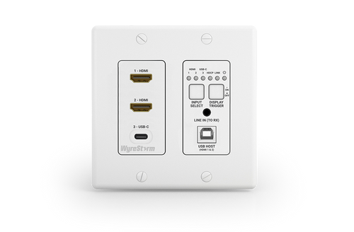3-Input In-wall HDBaseT Transmitter  with USB  host and CEC