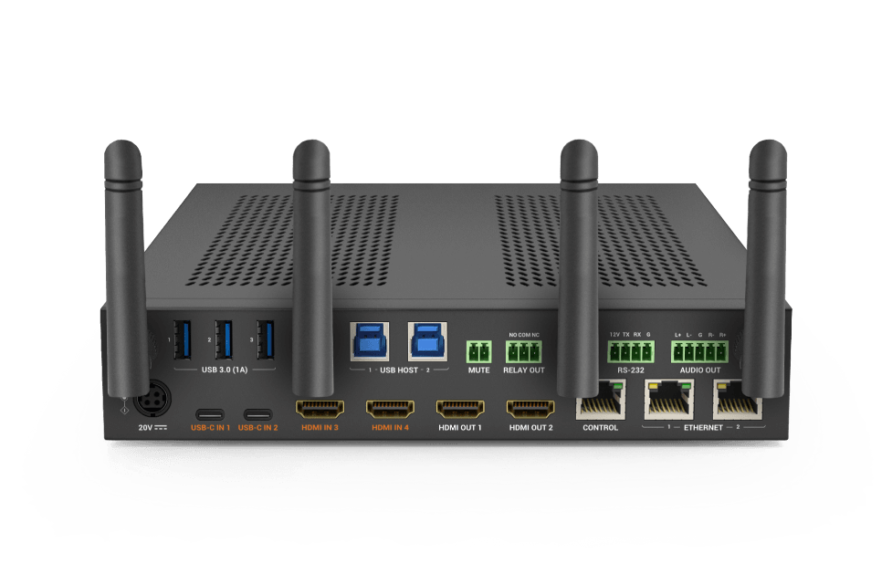 Synergy 4-Input 4K60Hz Presentation Switcher, USB-C 60W PD, 2 HDMI Matrix Outputs