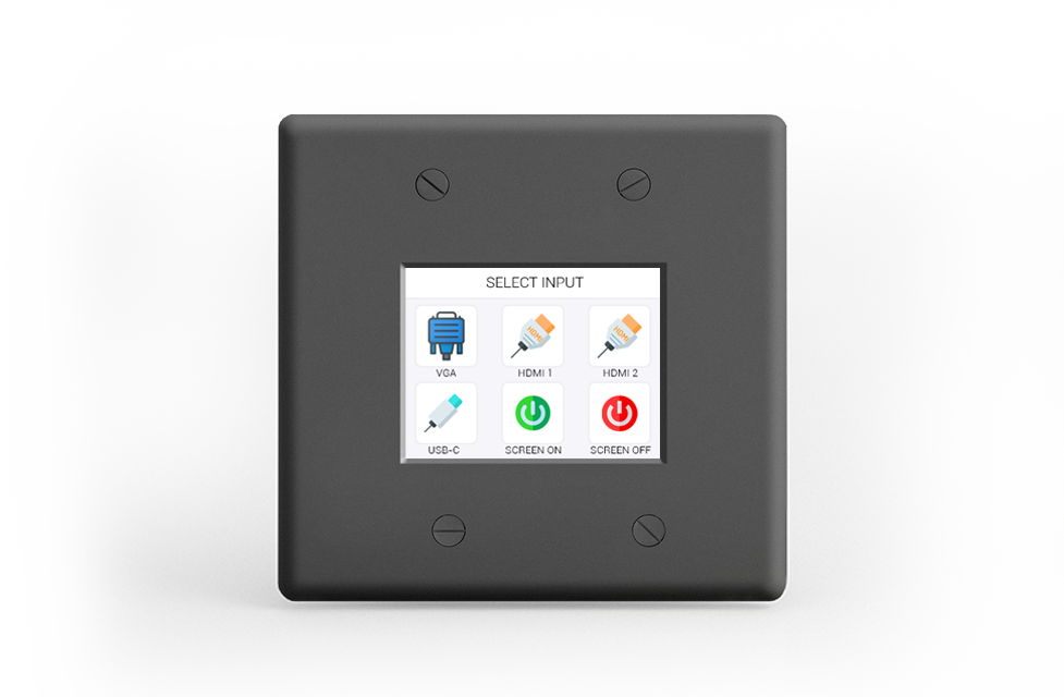 2.8IN RS-232 Multi-Purpose Touch-Screen (US  2-Gang) as simple fixed p