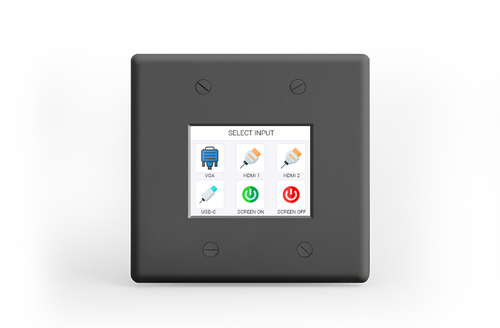 2.8IN RS-232 Multi-Purpose Touch-Screen (US  2-Gang) as simple fixed p