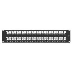 High Density Keystone Blank Patch Panel, 48 Port