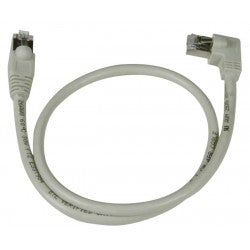 CAT6 Left Angle to Straight Shielded Patch Cords, Operating Temperature Range: -4 to 140Â°F (-20 to 60Â°C)