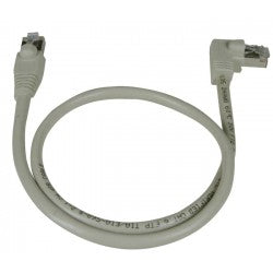 CAT6 Right Angle to Straight Shielded Patch Cords, Operating Temperature Range: 32 to 140Â°F (0 to 60Â°C)