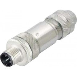 M12 8-Pin Field Assembly Circular Connector, Male, A Coded, Cable Side Field Assembly