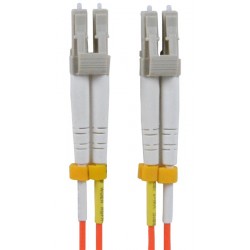 LC-LC Duplex Multimode Fiber Patch Cables, 50-Micron OM2