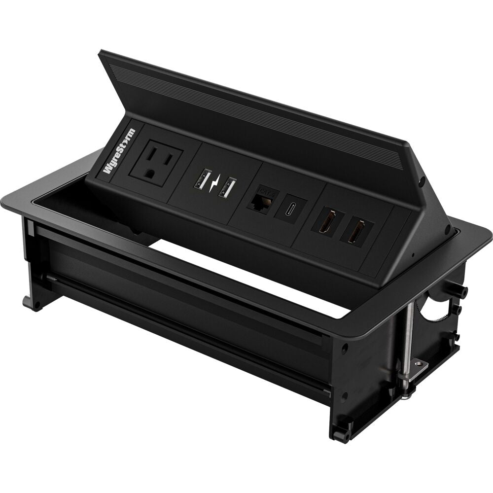 Flip Up In-Desk Box with  2 HDMI USBC RJ45 USB  Charging  North Americ