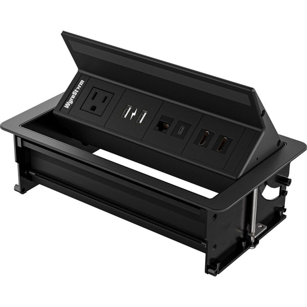 Flip Up In-Desk Box with  2 HDMI USBC RJ45 USB  Charging  North Americ