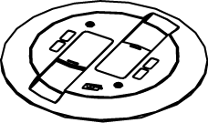 RC9CMDTCBS | RC9AMD Communications Poke-Thru Device Finish Flange and Slide Holder Assembly Series