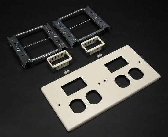 V4047-2BBMM | 4047 Four Gang Cover Two Duplex and Two Mini Adapters Series