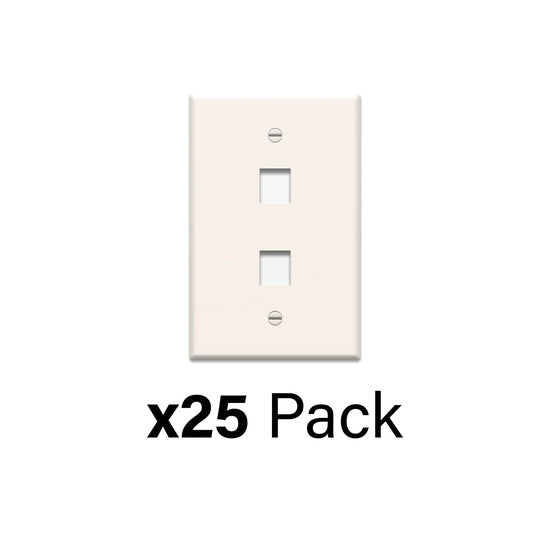 WP3402LA25 | 1-Gang 2-Port Wall Plate Series