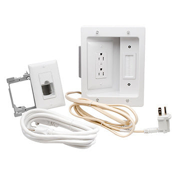 CPT306WV1 | In-Wall TV Power and Cable Management Kit in White Series