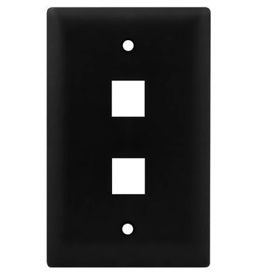WP3402BK | 1-Gang 2-Port Wall Plate Series