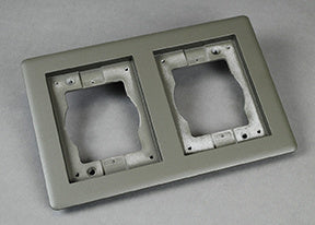 827TCAL-GY | Omnibox Two Gang Rectangular CarpetTile Flange Series