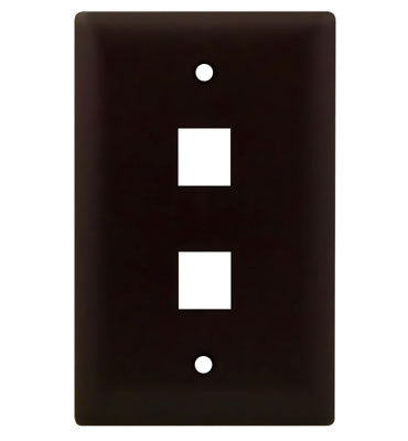 WP3402BR | 1-Gang 2-Port Wall Plate Series