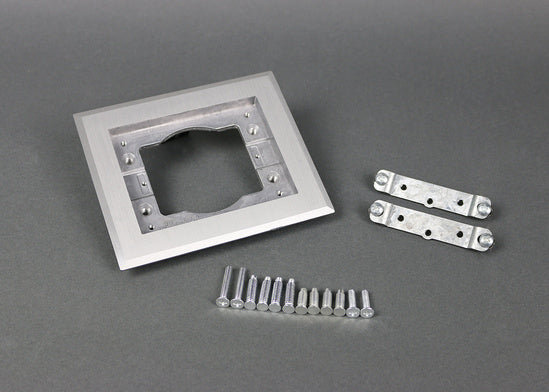 818TCAL | Omnibox One Gang Rectangular Aluminum CarpetTile Flange Series